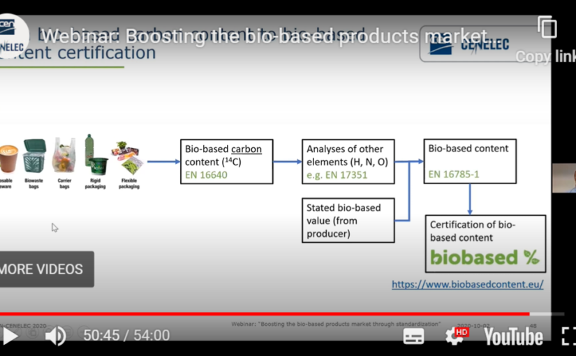 Bio-based content major topic in CEN webinar on bio-based products